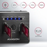 Axagon ADSA-M2C M.2 SSD Dokkoló és klónozó állomás (USB 3.2 Gen 2 - M.2 NVMe, UASP )