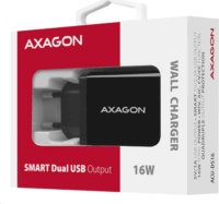 Axagon ACU-DS16 Hálózati USB-A töltő - Fekete (5V / 2.2A)