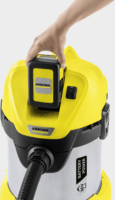Kärcher WD3 Battery Premium Set Nedves - Száraz ipari porszívó - Sárga