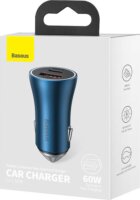 Baseus Golden Contactor Max Autós USB-A / USB-C töltő - Kék (60W)