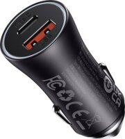 Baseus Golden Contactor Max Autós USB-A / USB-C töltő - Szürke (60W)
