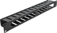 Delock 66550 19" Kábelvezető-irányító panel 1U Fekete
