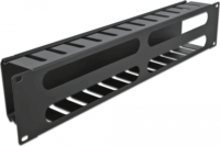 Delock 66553 19" Kábelvezető-irányító panel 2U Fekete