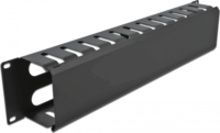 Delock 66553 19" Kábelvezető-irányító panel 2U Fekete