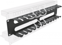 Delock 66553 19" Kábelvezető-irányító panel 2U Fekete