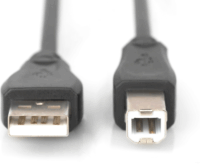 Digitus DB-300105-030-S USB-A apa - USB-B apa 2.0 Nyomtató kábel - Fekete (3m)