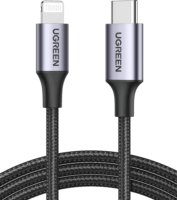 Ugreen 60759 USB-C apa 2.0 - Lightning apa Adat és töltőkábel - Fekete (1m)