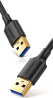 Ugreen 10370 USB-A apa - USB-A apa 3.0 Adat és töltőkábel 1.0m - Fekete