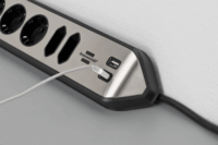 Brennenstuhl Estilo 230V Elosztó 6 aljzatos 2m - Fekete/Ezüst