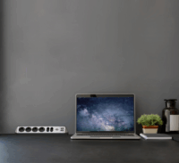 Brennenstuhl Estilo 230V Elosztó 6 aljzatos 2m - Fekete/Ezüst