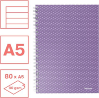 Esselte Colour'Breeze 80 lapos A5 vonalas spirálfüzet - Lila