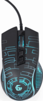 Gembird MUSG-RGB-01 USB Gaming Egér - Fekete