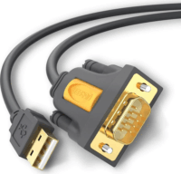 Ugreen 20210 USB-A apa 2.0 - RS232 DB9 apa Aktív adapter kábel - Szürke (1m)