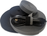 Savio OC-01/B Tépőzáras kábel kötegelő/kábelrendező 10m - Fekete