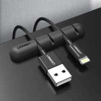 Ugreen 30762 Öntapadó rendszerező 4 kábelhez 2db - Fekete