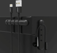 Ugreen 30762 Öntapadó rendszerező 4 kábelhez 2db - Fekete