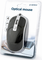 Gembird MUS-4B-06-BS USB Egér - Fekete/Ezüst