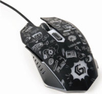 Gembird MUS-6B-GRAFIX-01 USB Gaming Egér - Fekete