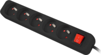 Lanberg PS1-05E-0150-BK 250V Elosztó 5 aljzatos 1.5m - Fekete