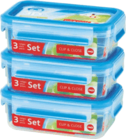 Emsa Food Clip&Close Műanyag ételtároló 0,55L (3db)