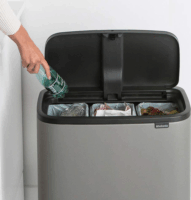 Brabantia 127229 33 literes érintőfedeles rozsdamentes acél szemetes - Szürke