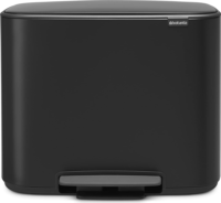 Brabantia 121104 33 literes pedálos rozsdamentes acél szemetes - Fekete