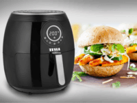 Tesla AirCook Q50 XL 3,8L Forrólevegős fritőz - Fekete