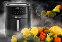 Tesla AirCook & Steam QS500 7L Forrólevegős fritőz - Fekete