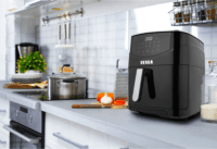 Tesla AirCook & Steam QS500 7L Forrólevegős fritőz - Fekete