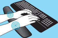 Sandberg Billentyűzet Csuklótámasz - Fekete