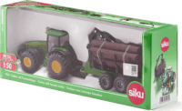 Siku Traktor erdészeti utánfutóval 1:50 - Zöld