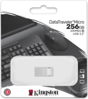 Kingston 256GB DataTraveler Micro USB 3.2 Pendrive - Ezüst