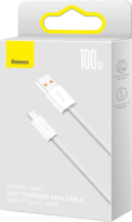 Baseus Dynamic Series USB-A apa - USB-C apa 2.0 Adat és töltőkábel - Fehér (2m)