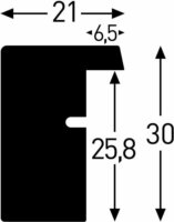 Nielsen Apollon 24x30 Képkeret - Fekete