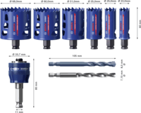 Bosch 2608900445 Lyukfűrész készlet (9db/csomag)