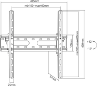 Stell SHO 4410 32"-55" LCD TV/Monitor fali tartó - Fekete