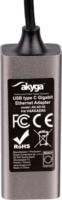 Akyga AK-AD-65 USB C apa - RJ45 anya Adapter