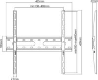 Stell SHO 4210 32"-55" LCD TV/Monitor fali tartó - Fekete