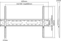 Stell SHO 4220 37"-70" LCD TV/Monitor fali tartó - Fekete