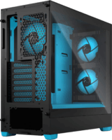 Fractal Design Pop Air RGB Cyan Core TG Clear Tint Számítógépház - Fekete/Kék