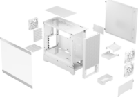 Fractal Design Pop Air RGB White TG Clear Tint Számítógépház - Fehér/Kék