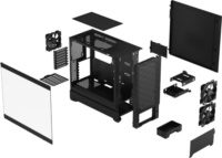 Fractal Design Pop Air Black TG Clear Tint Számítógépház - Fekete