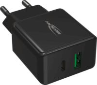 Ansmann HC218PD Hálózati USB-C / USB-A töltő - Fekete (20W)