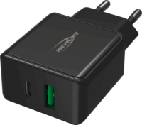 Ansmann HC218PD Hálózati USB-C / USB-A töltő - Fekete (20W)