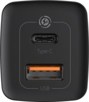 Baseus GaN2 Lite Quick Travel Charger USB/USB-C Hálózati töltő - Fekete (65W)