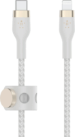 Belkin Flex Lightning apa - USB-C apa Adat- és töltőkábel - Fehér (3m)