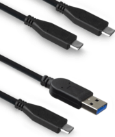 ACT AC1225 2.5" USB-C 3.2 Külső HDD/SSD ház - Fekete