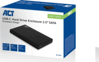 ACT AC1225 2.5" USB-C 3.2 Külső HDD/SSD ház - Fekete