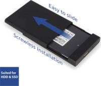 ACT AC1215 2,5" USB 3.2 Külső HDD/SSD ház - Fekete