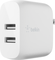 Belkin Boost Charge Dual USB-A Hálózati töltő + USB-A apa - Lightning apa töltőkábel - Fehér (24W)